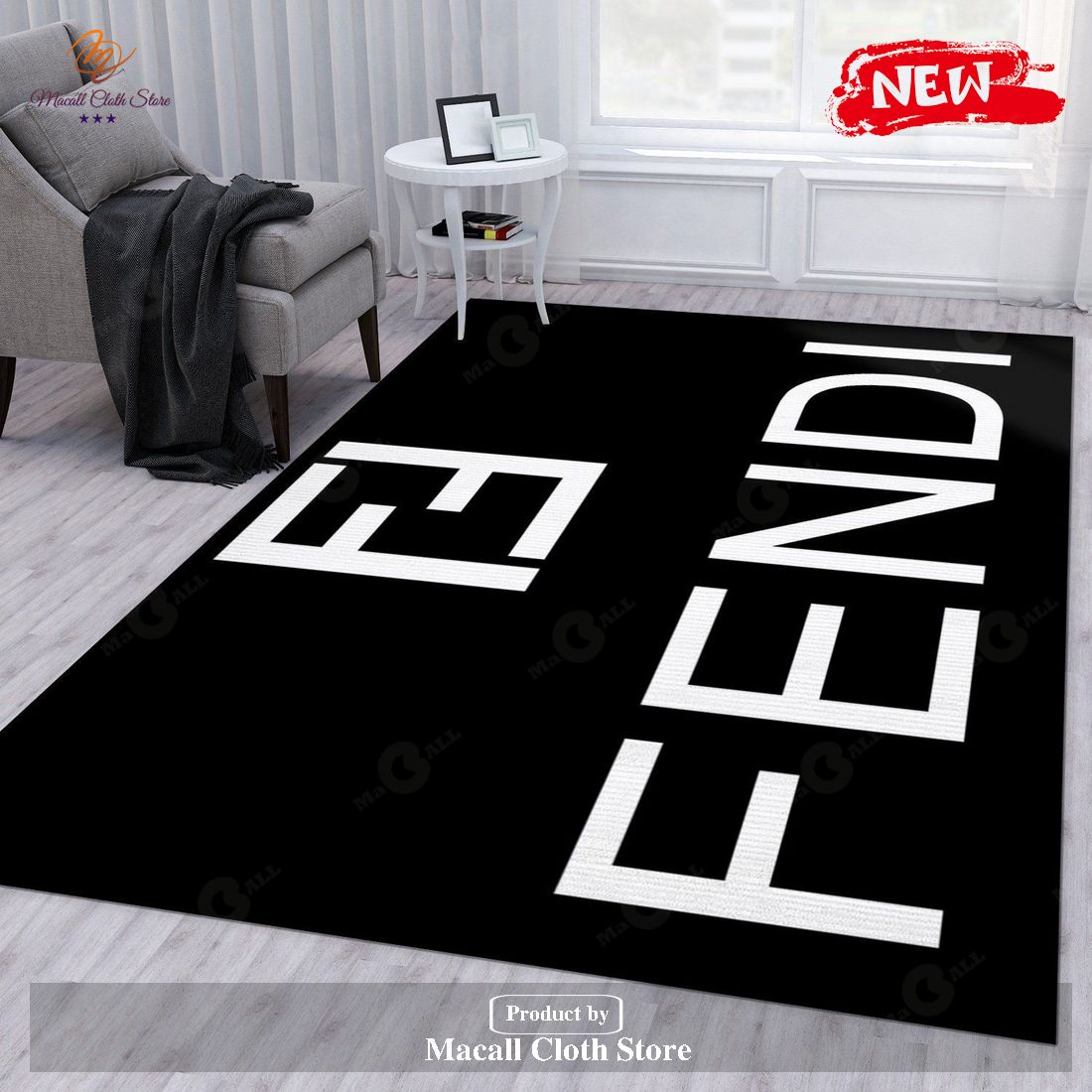 Fendi Area Rug For Christmas Living Room Rug- Indoor Outdoor Rugs