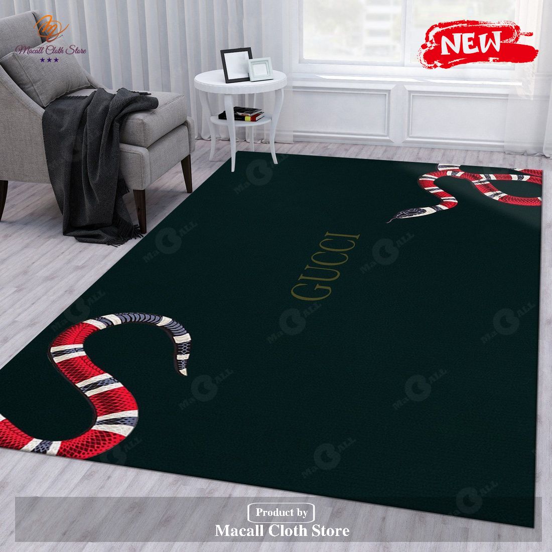 Gucci Area Rug Bedroom Rug Family Gift US Decor – Indoor Outdoor Rugs