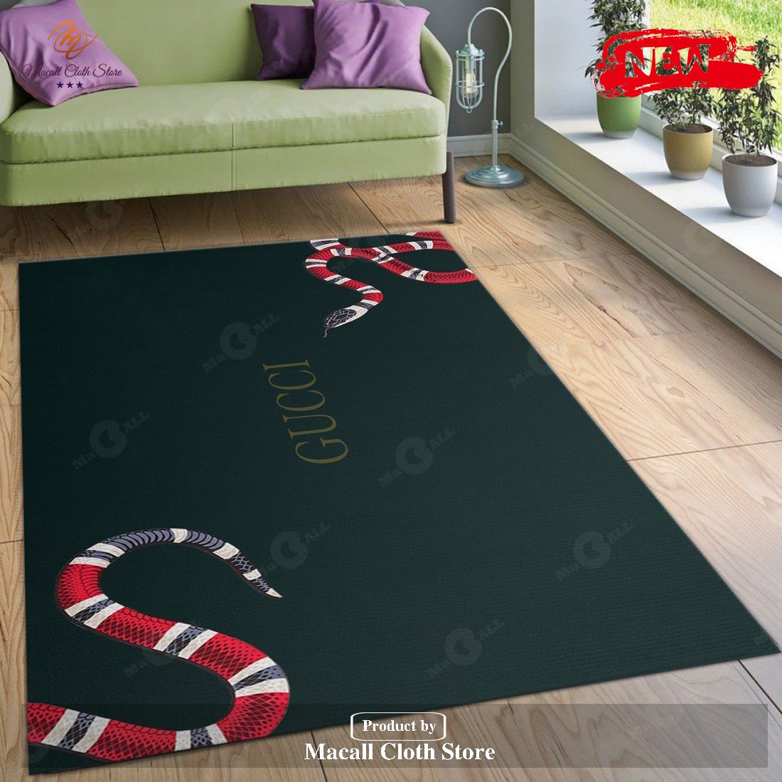 Gucci Area Rug Bedroom Rug Family Gift US Decor – Indoor Outdoor Rugs