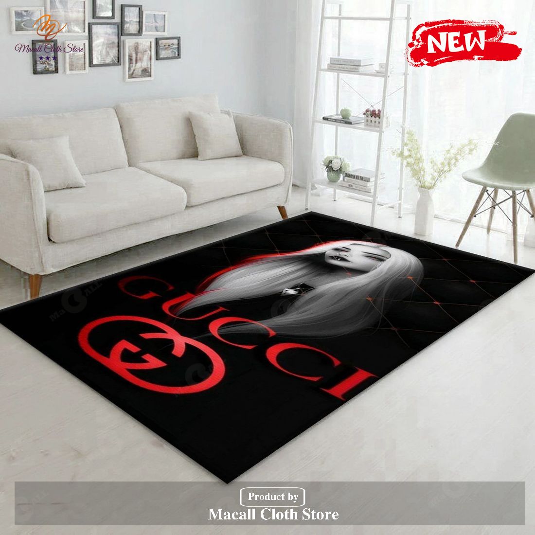 Gucci Fashion Brand Rug Bedroom Rug- Indoor Outdoor Rugs