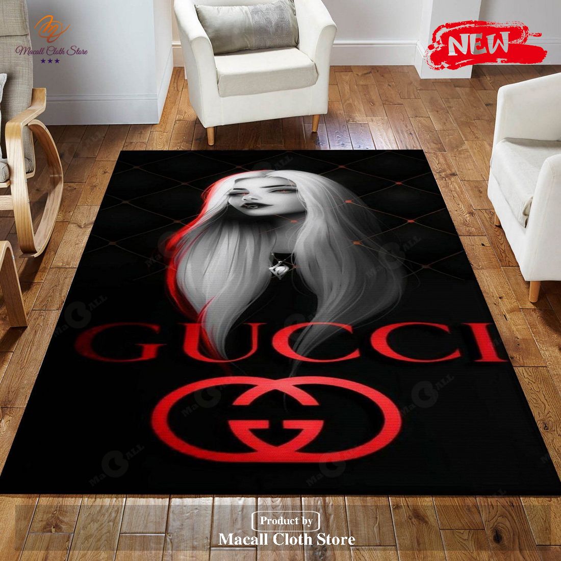 Gucci Fashion Brand Rug Bedroom Rug- Indoor Outdoor Rugs