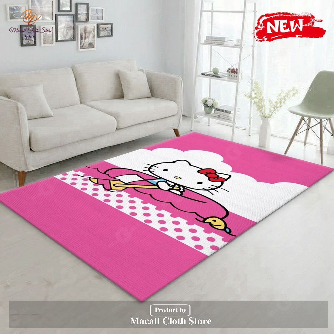 Hello Kitty 2 Rug Living Room Rug- Indoor Outdoor Rugs Hello Kitty 2 Rug Living Room Rug- Indoor Outdoor Rugs