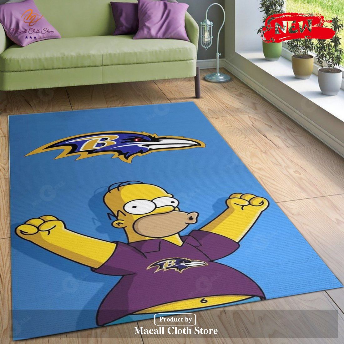 Homer Simpson Vs Baltimore Ravens NFL Area Rug For Christmas Bedroom Rug Home Decor Floor Decor - Indoor Outdoor Rugs Homer Simpson Vs Baltimore Ravens NFL Area Rug For Christmas Bedroom Rug Home Decor Floor Decor - Indoor Outdoor Rugs