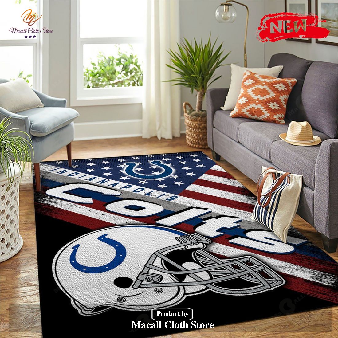 Indianapolis Colts NFL Team Logo American Style Nice Gift Home Decor Rectangle Area Rug - Indoor Outdoor Rugs Indianapolis Colts NFL Team Logo American Style Nice Gift Home Decor Rectangle Area Rug - Indoor Outdoor Rugs