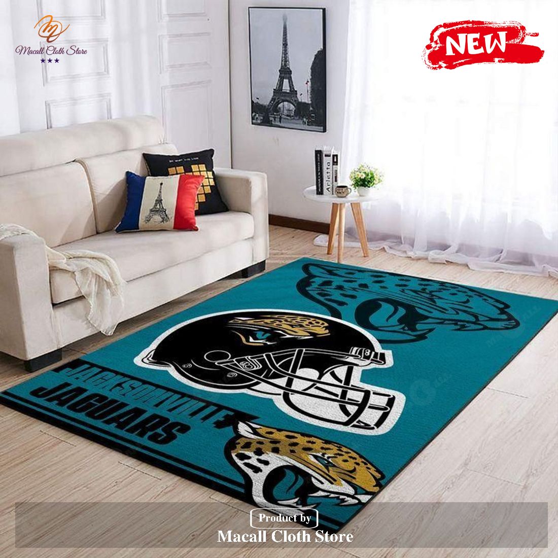 Jacksonville Jaguars NFL Team Logo Helmet Rug Room Carpet Custom Area Floor Home Decor - Indoor Outdoor Rugs Jacksonville Jaguars NFL Team Logo Helmet Rug Room Carpet Custom Area Floor Home Decor - Indoor Outdoor Rugs