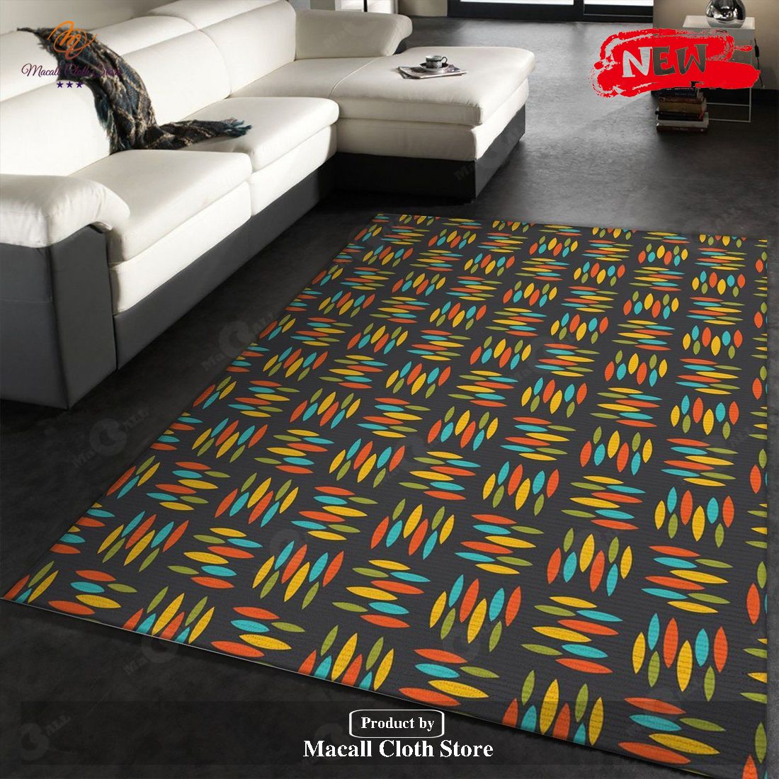 Midcentury Pattern 18 Area Rug Kitchen Rug Home Decor Floor Decor – Indoor Outdoor Rugs