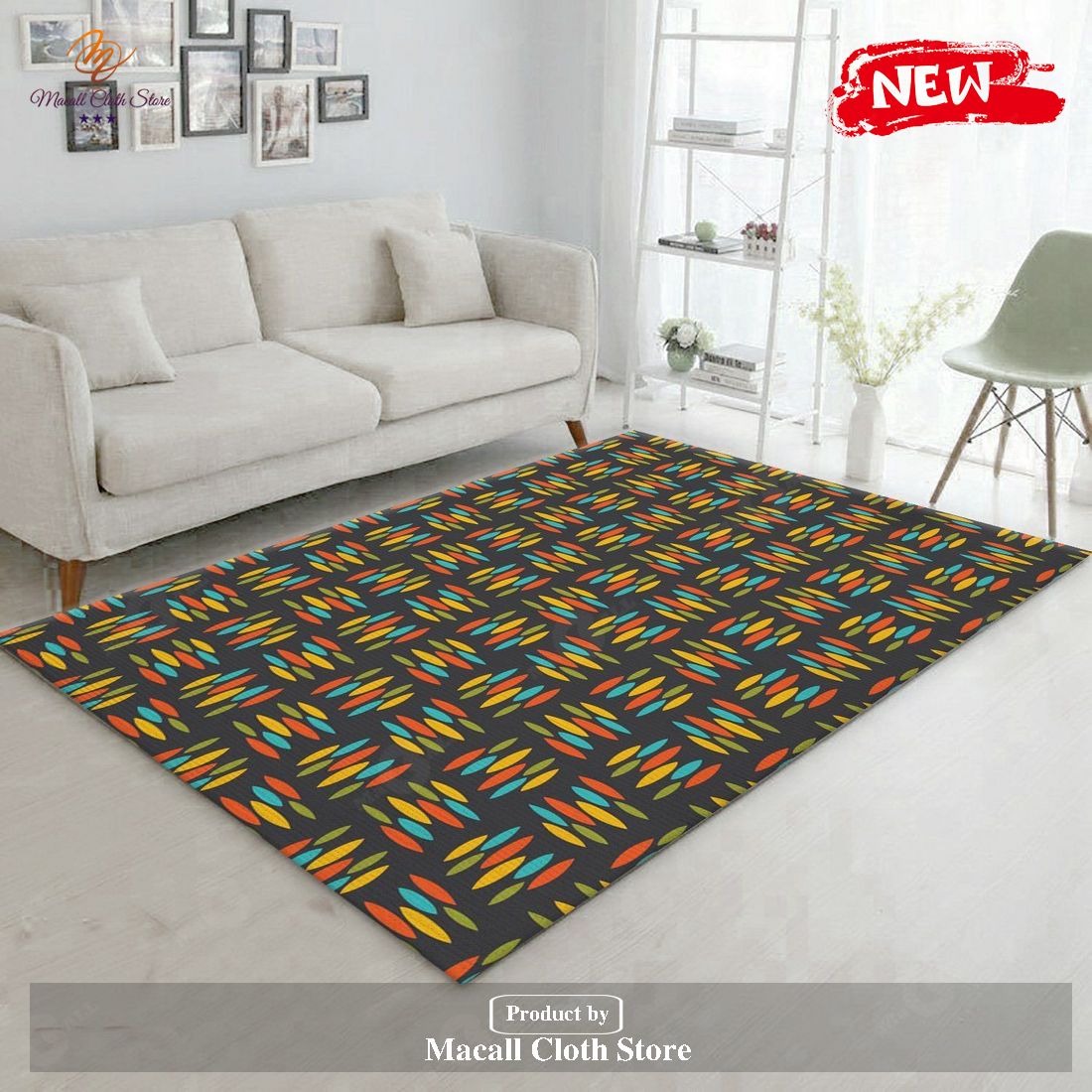 Midcentury Pattern 18 Area Rug Kitchen Rug Home Decor Floor Decor – Indoor Outdoor Rugs