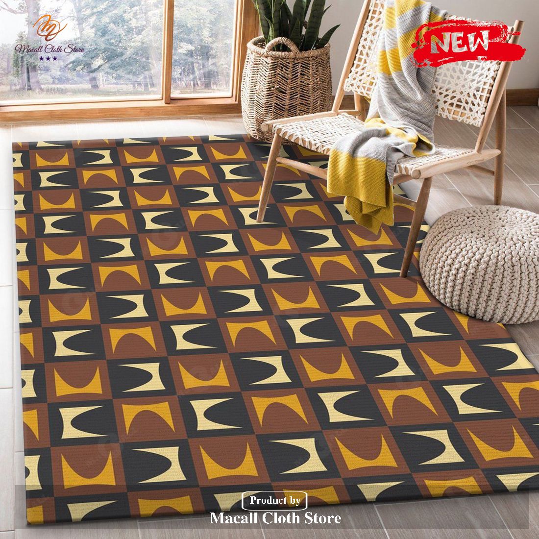 Midcentury Pattern 35 Area Rug For Christmas Living Room Rug Home Decor Floor Decor – Indoor Outdoor Rugs