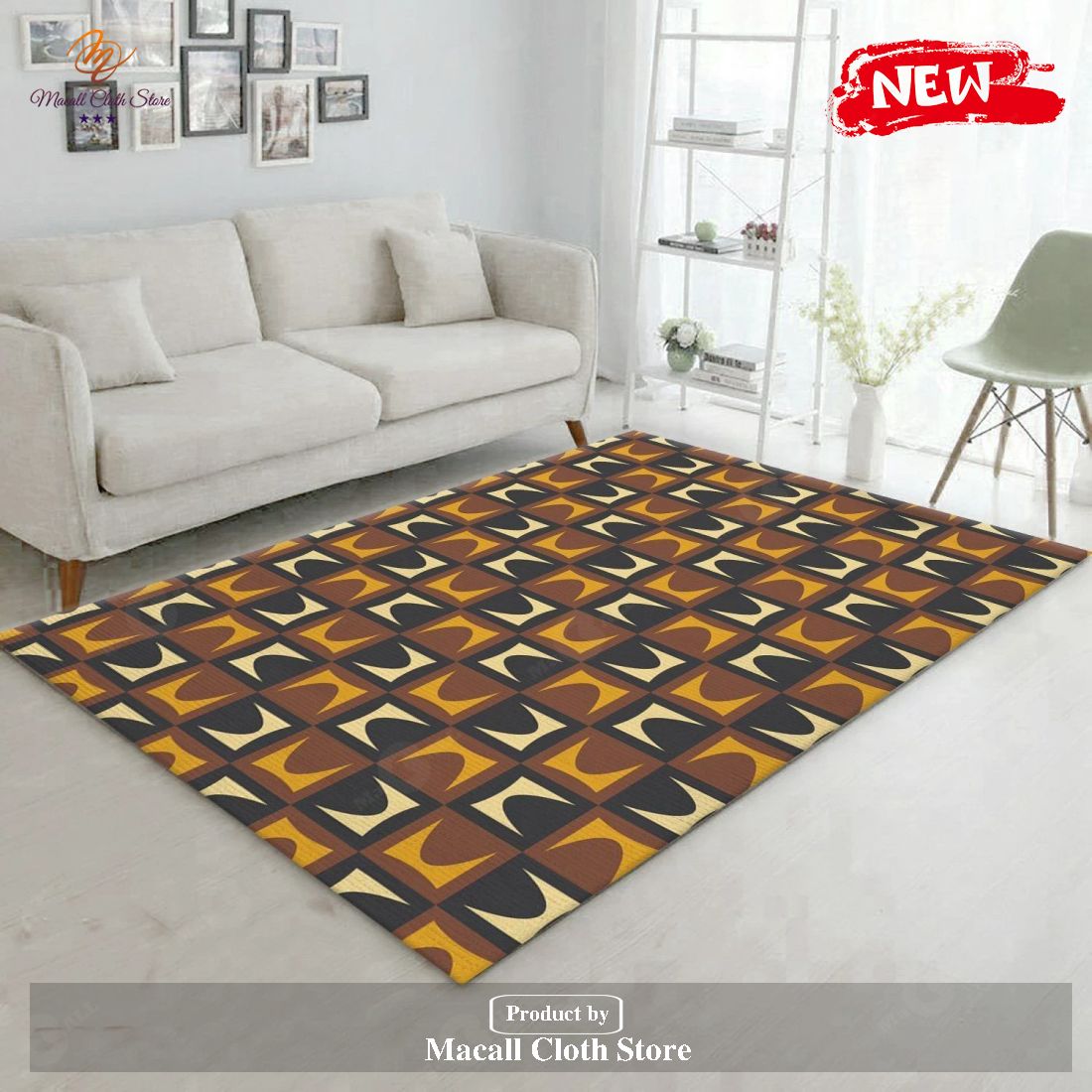 Midcentury Pattern 35 Area Rug For Christmas Living Room Rug Home Decor Floor Decor – Indoor Outdoor Rugs