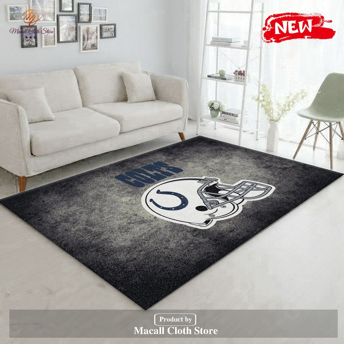 Milliken Indianapolis Colts NFL Team Distressed Rug 5'4x7'8