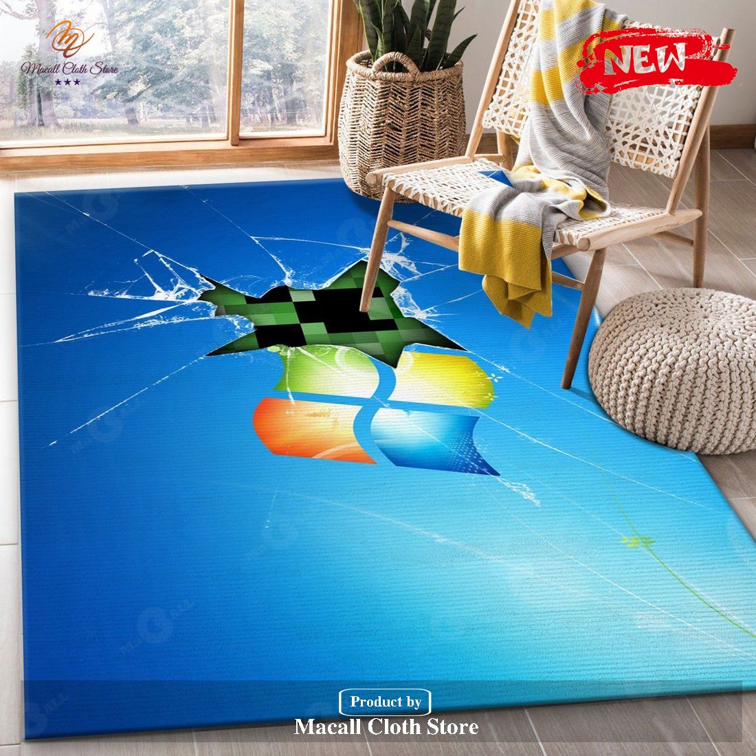 Minecraft Ft Window Gaming Area Rug Bedroom Rug Christmas Gift US Decor - Indoor Outdoor Rugs Minecraft Ft Window Gaming Area Rug Bedroom Rug Christmas Gift US Decor - Indoor Outdoor Rugs