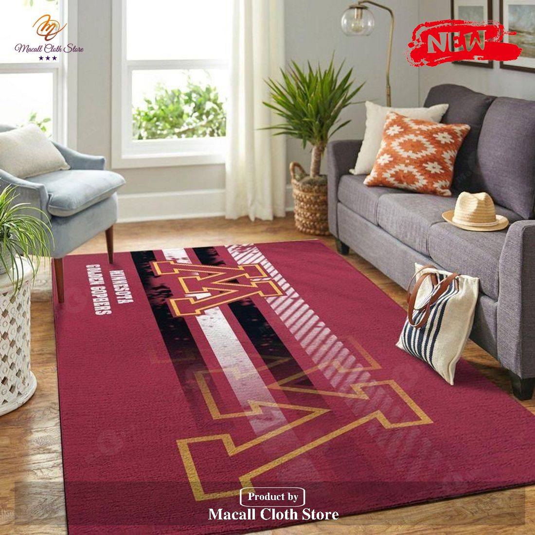 Minnesota Golden Gophers Ncaa Rug Room Carpet Sport Custom Area Floor Home Decor – Indoor Outdoor Rugs