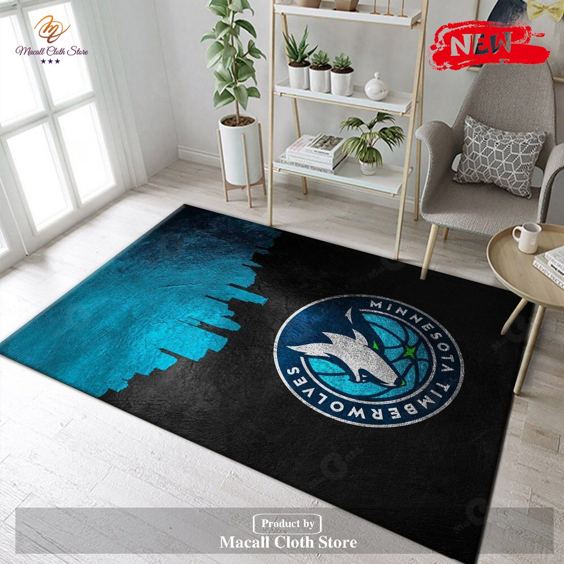Minnesota Timberwolves NBA Team Area Rug Living room and bedroom Rug - Indoor Outdoor Rugs Minnesota Timberwolves NBA Team Area Rug Living room and bedroom Rug - Indoor Outdoor Rugs