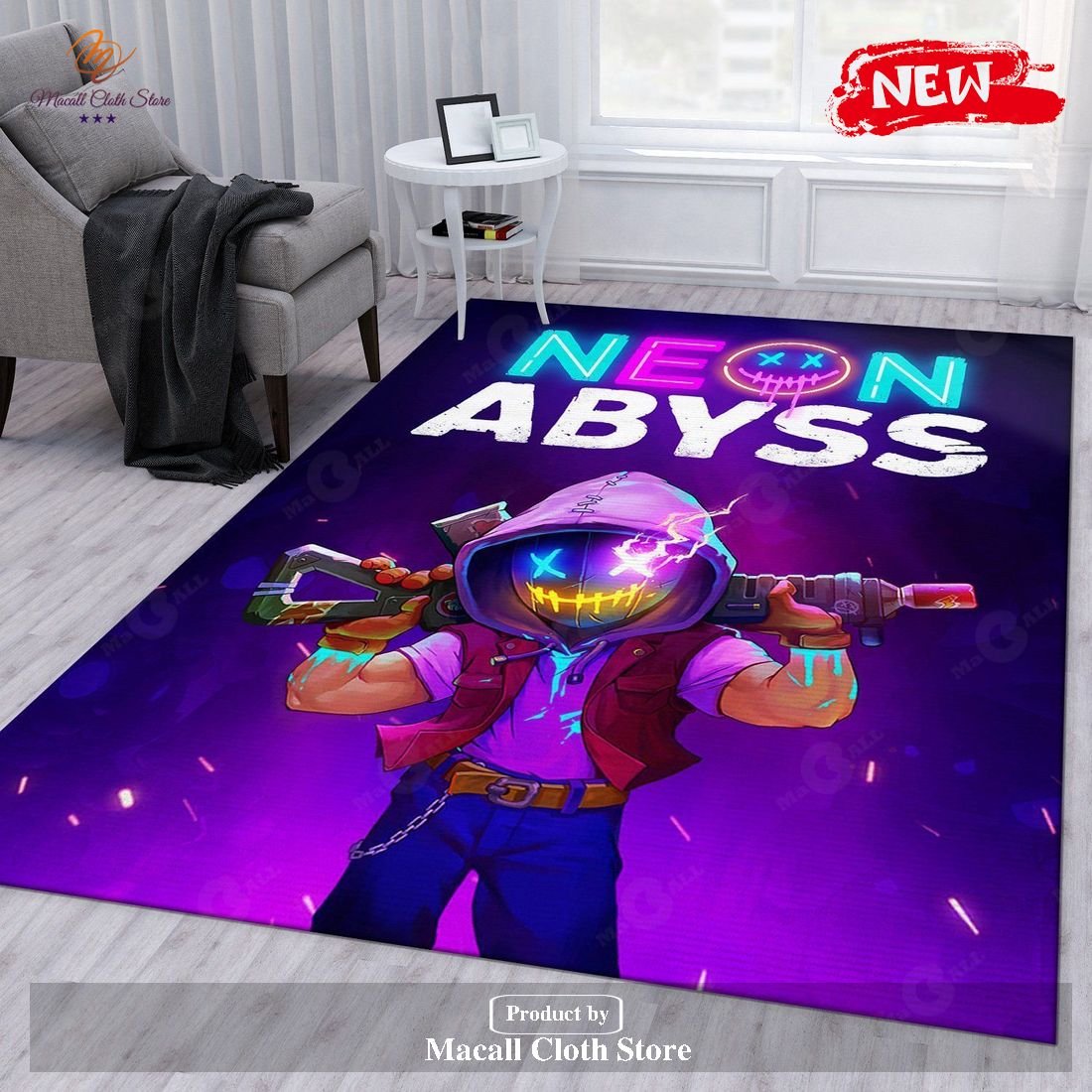 Neon Abyss Playstation Rug Living Room Rug Home Decor Floor Decor - Indoor Outdoor Rugs Neon Abyss Playstation Rug Living Room Rug Home Decor Floor Decor - Indoor Outdoor Rugs