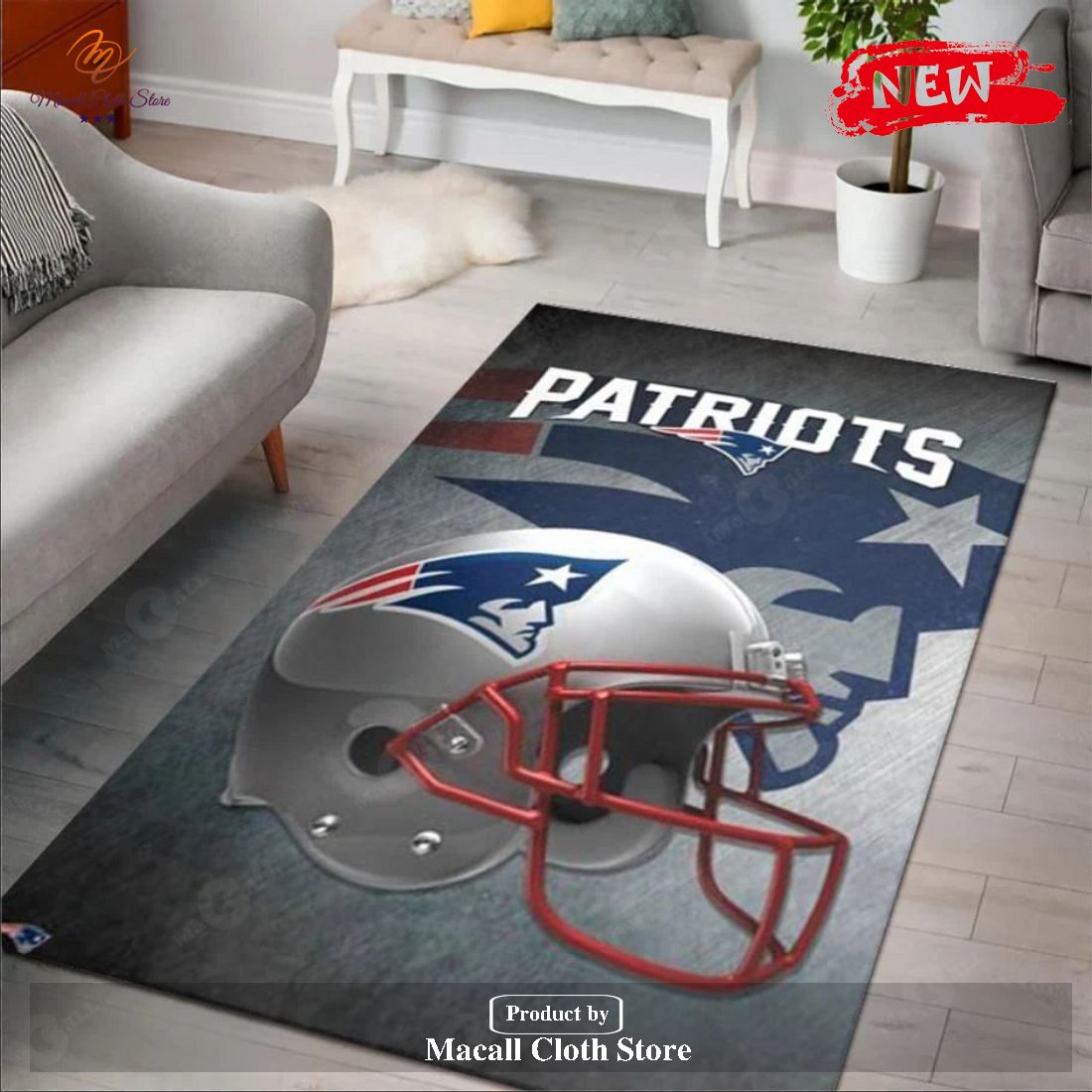 New England Patriots NFL Team Home Decor Area Rug Rugs For Living Room Rug Home Decor – Indoor Outdoor Rugs