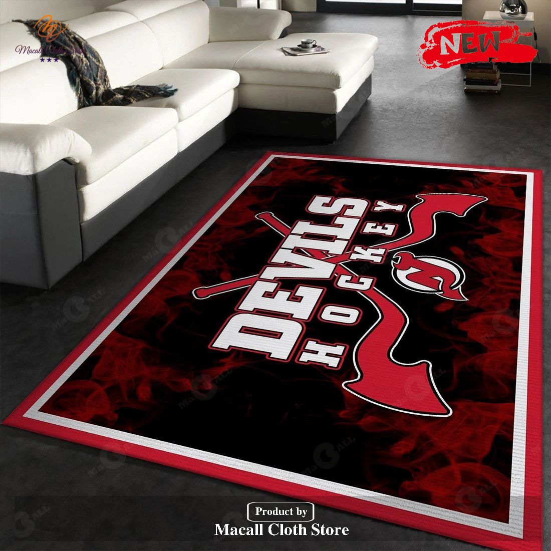 New Jersey Devils NHL Area Rugs Living Room Carpet Floor Decor The US Decor – Indoor Outdoor Rugs