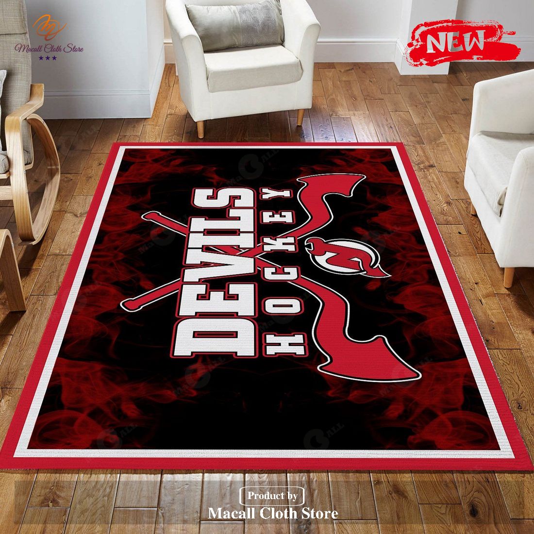 New Jersey Devils NHL Area Rugs Living Room Carpet Floor Decor The US Decor - Indoor Outdoor Rugs New Jersey Devils NHL Area Rugs Living Room Carpet Floor Decor The US Decor - Indoor Outdoor Rugs