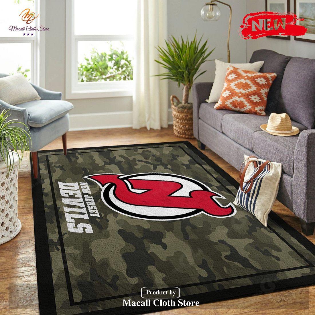 New Jersey Devils NHL Team Logo Camo Style Nice Gift Home Decor Rectangle Area Rug - Indoor Outdoor Rugs New Jersey Devils NHL Team Logo Camo Style Nice Gift Home Decor Rectangle Area Rug - Indoor Outdoor Rugs