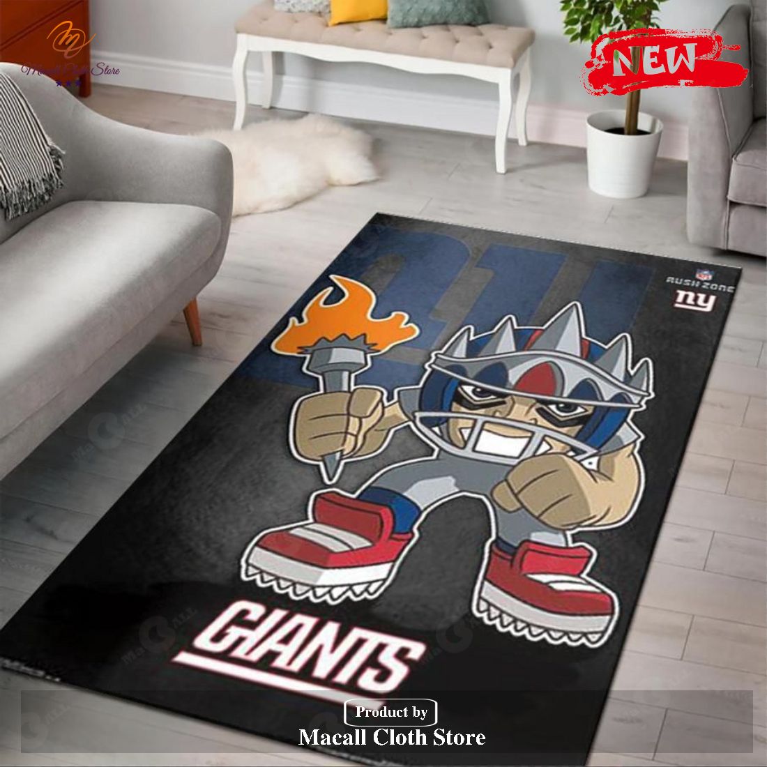 New York Giants Rusher NFL Rush Zone Character Area Rug Rugs For Living Room Rug Home Decor - Indoor Outdoor Rugs New York Giants Rusher NFL Rush Zone Character Area Rug Rugs For Living Room Rug Home Decor - Indoor Outdoor Rugs