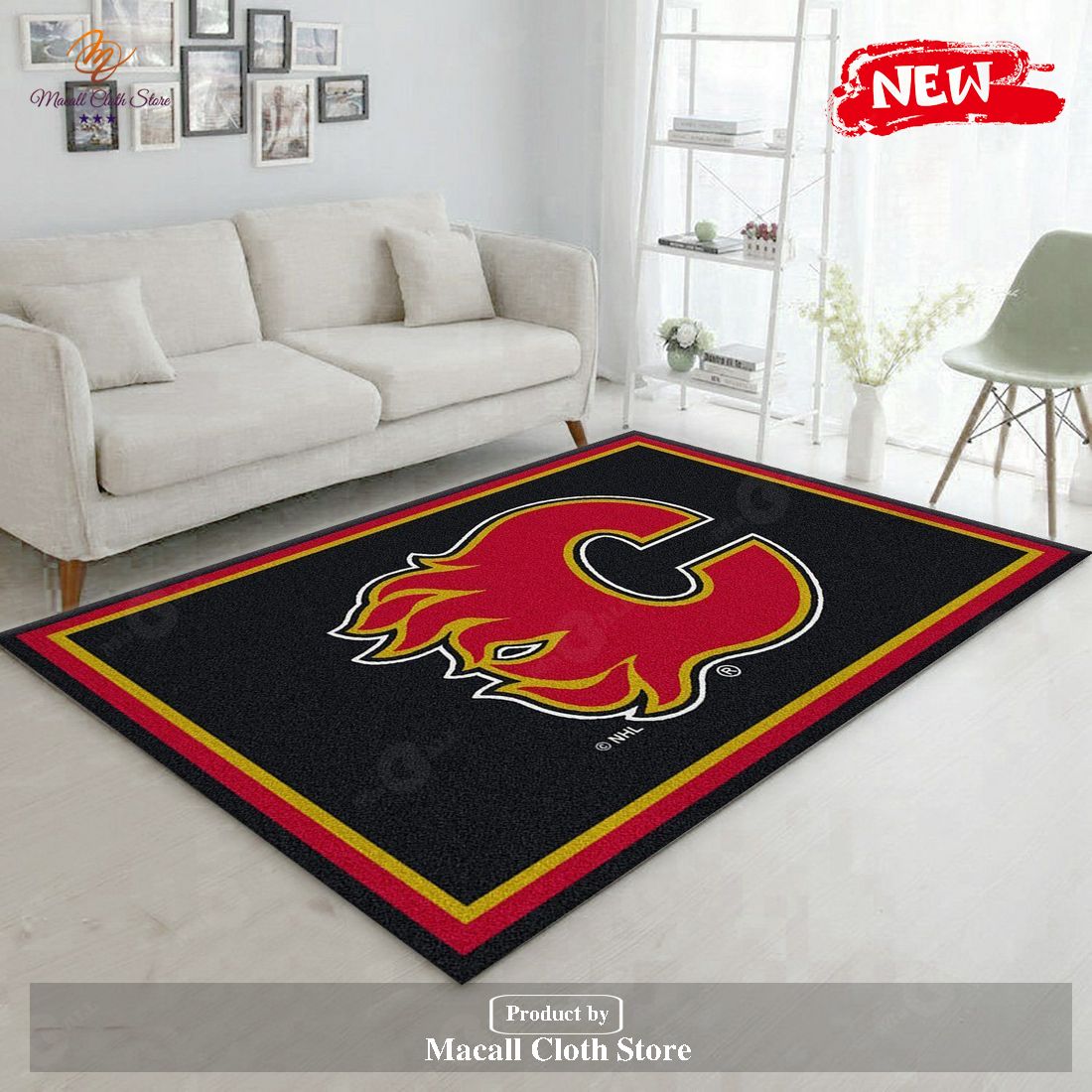 Nhl Spirit Calgary Flames Area Rug For Christmas Bedroom Rug Christmas Gift - Indoor Outdoor Rugs Nhl Spirit Calgary Flames Area Rug For Christmas Bedroom Rug Christmas Gift - Indoor Outdoor Rugs