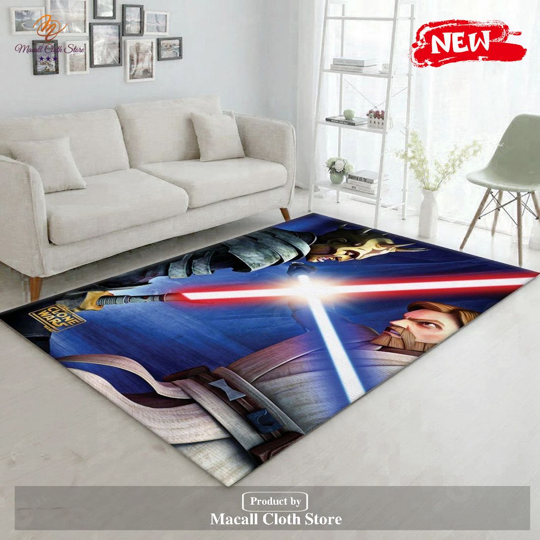 Obi Wan Vs Savage Star War Character Rug Area Rug – Indoor Outdoor Rugs
