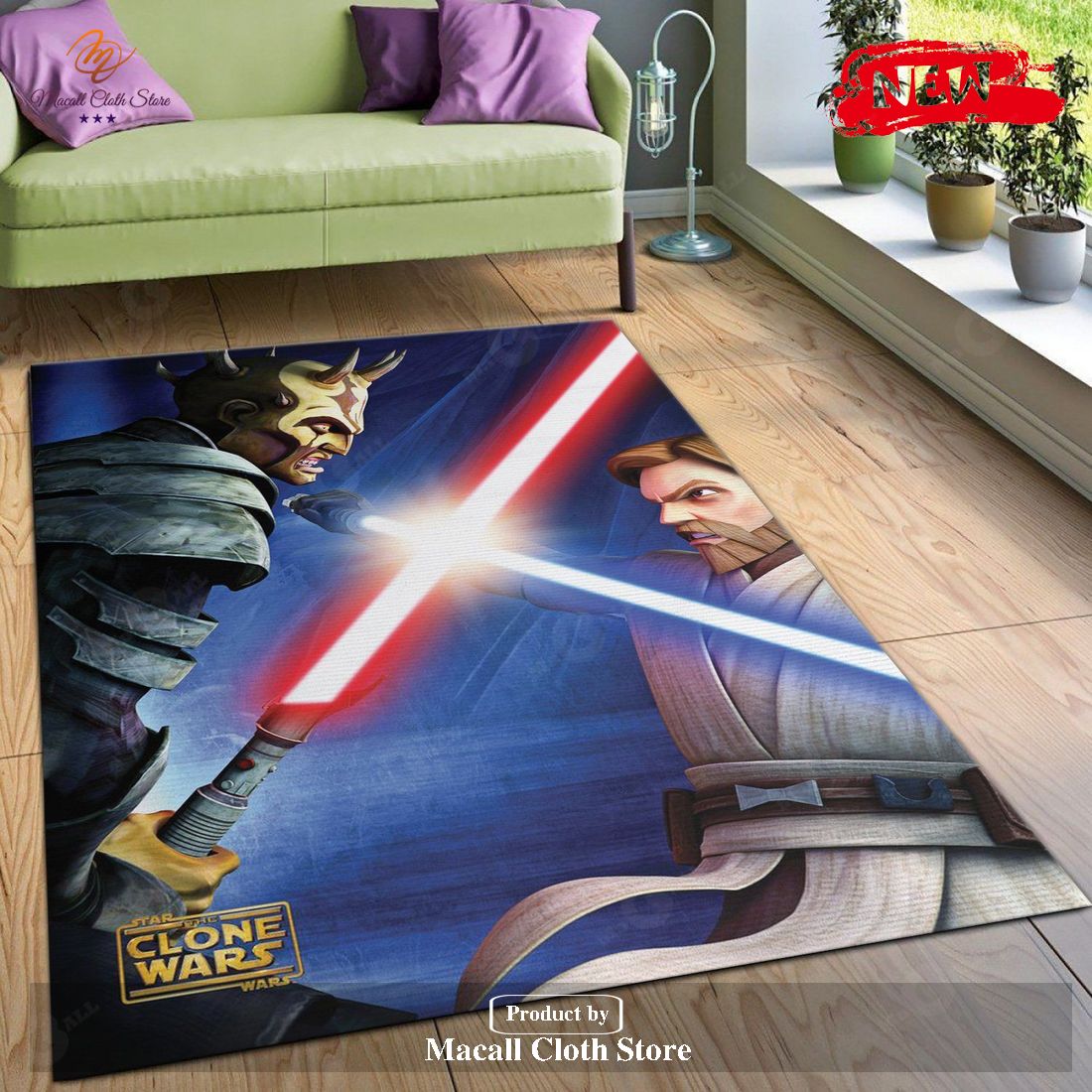 Obi Wan Vs Savage Star War Character Rug Area Rug – Indoor Outdoor Rugs