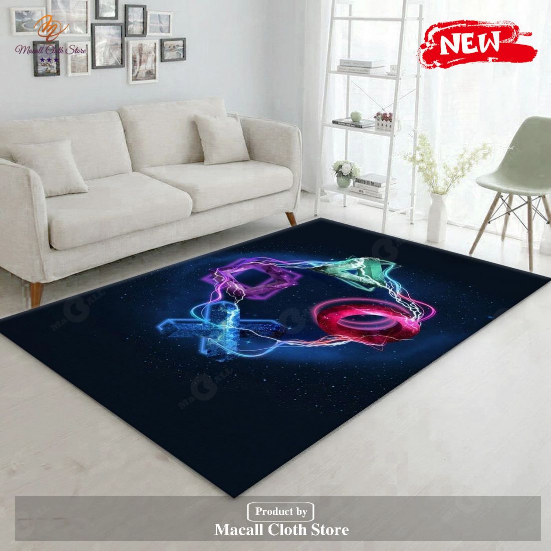 Playstation V15 Area Rug Living Room Rug Home Decor Floor Decor – Indoor Outdoor Rugs