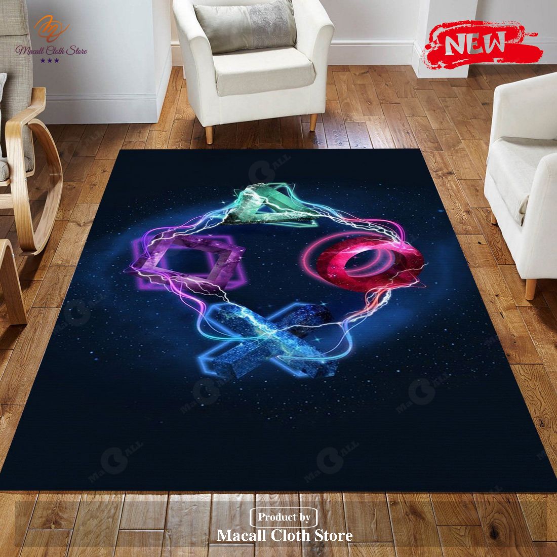 Playstation V15 Area Rug Living Room Rug Home Decor Floor Decor – Indoor Outdoor Rugs