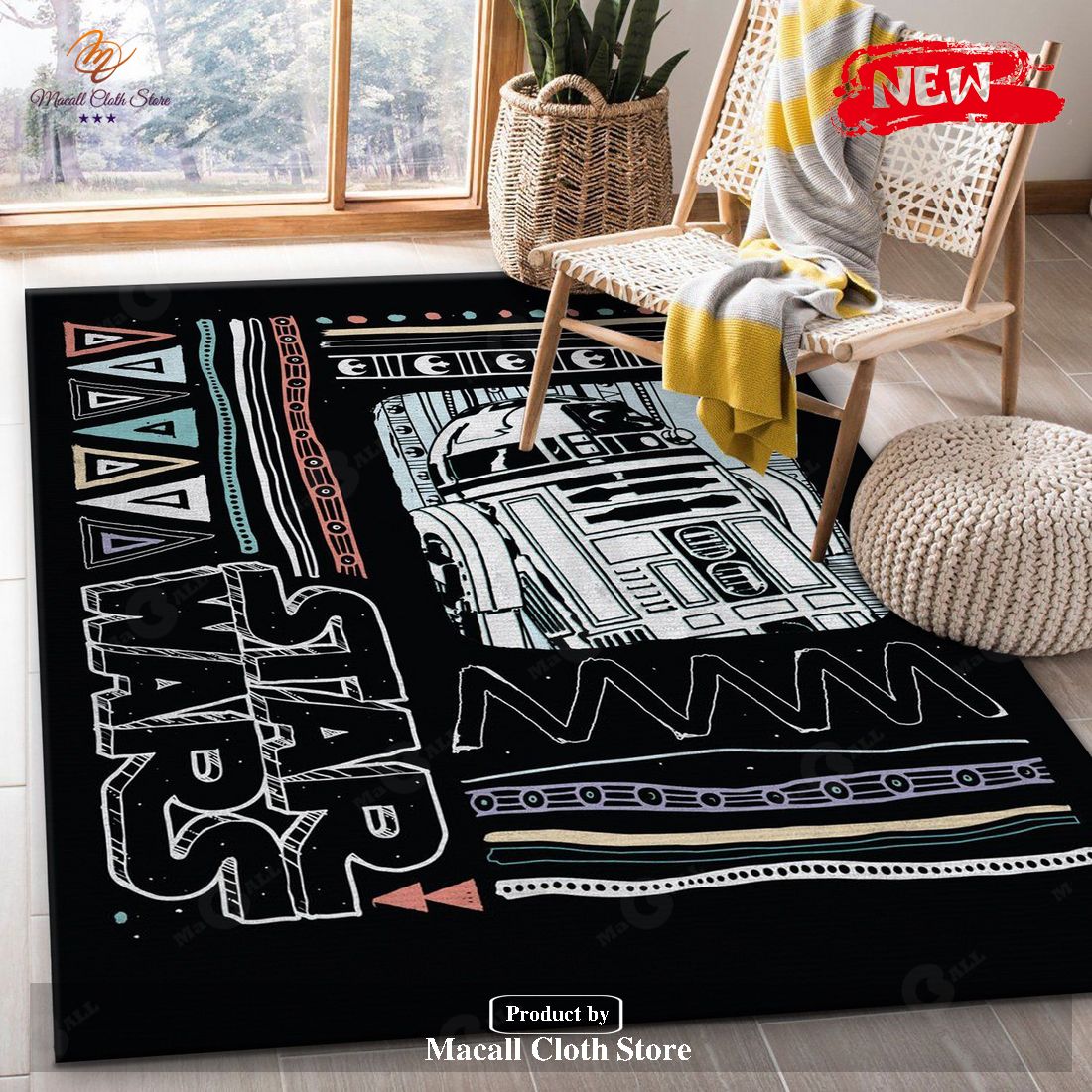 R2 D2 Pattern Area Rug Star Wars Arts Rug Home US Decor – Indoor Outdoor Rugs