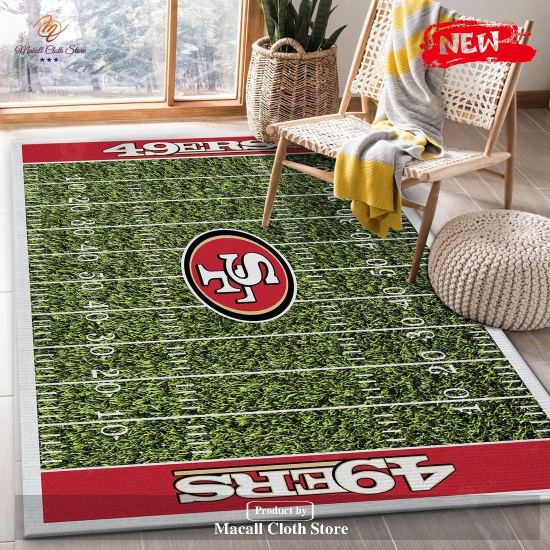 San Francisco 49ers Area Rug NFL Football Floor Decor - Indoor Outdoor Rugs San Francisco 49ers Area Rug NFL Football Floor Decor - Indoor Outdoor Rugs