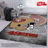 San Francisco 49ers NFL Team Logo Skull Style Nice Gift Home Decor Rectangle Area Rug – Indoor Outdoor Rugs