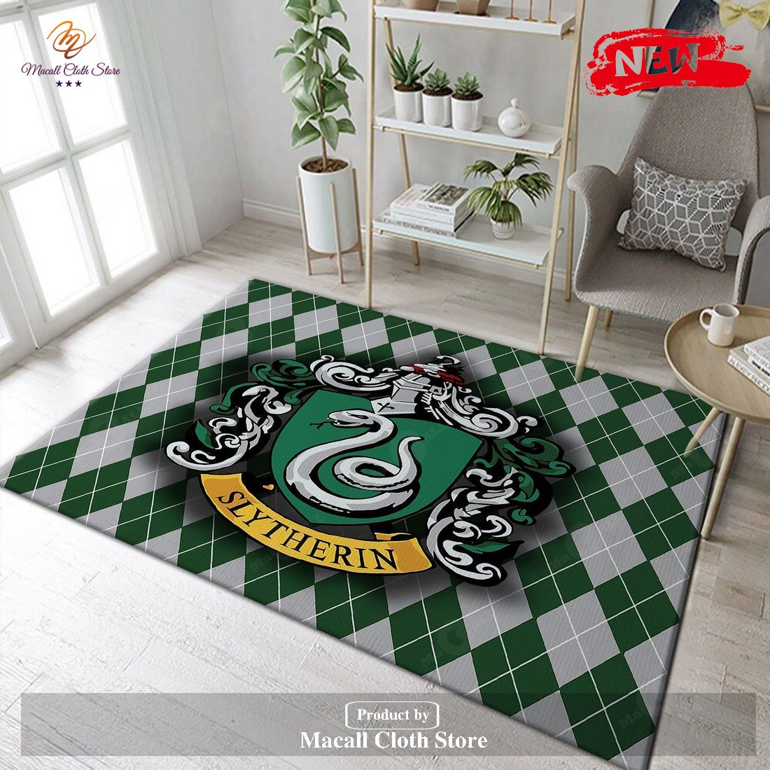 Slytherin Harry Potter Area Rug Floor Decor The US Decor – Indoor Outdoor Rugs