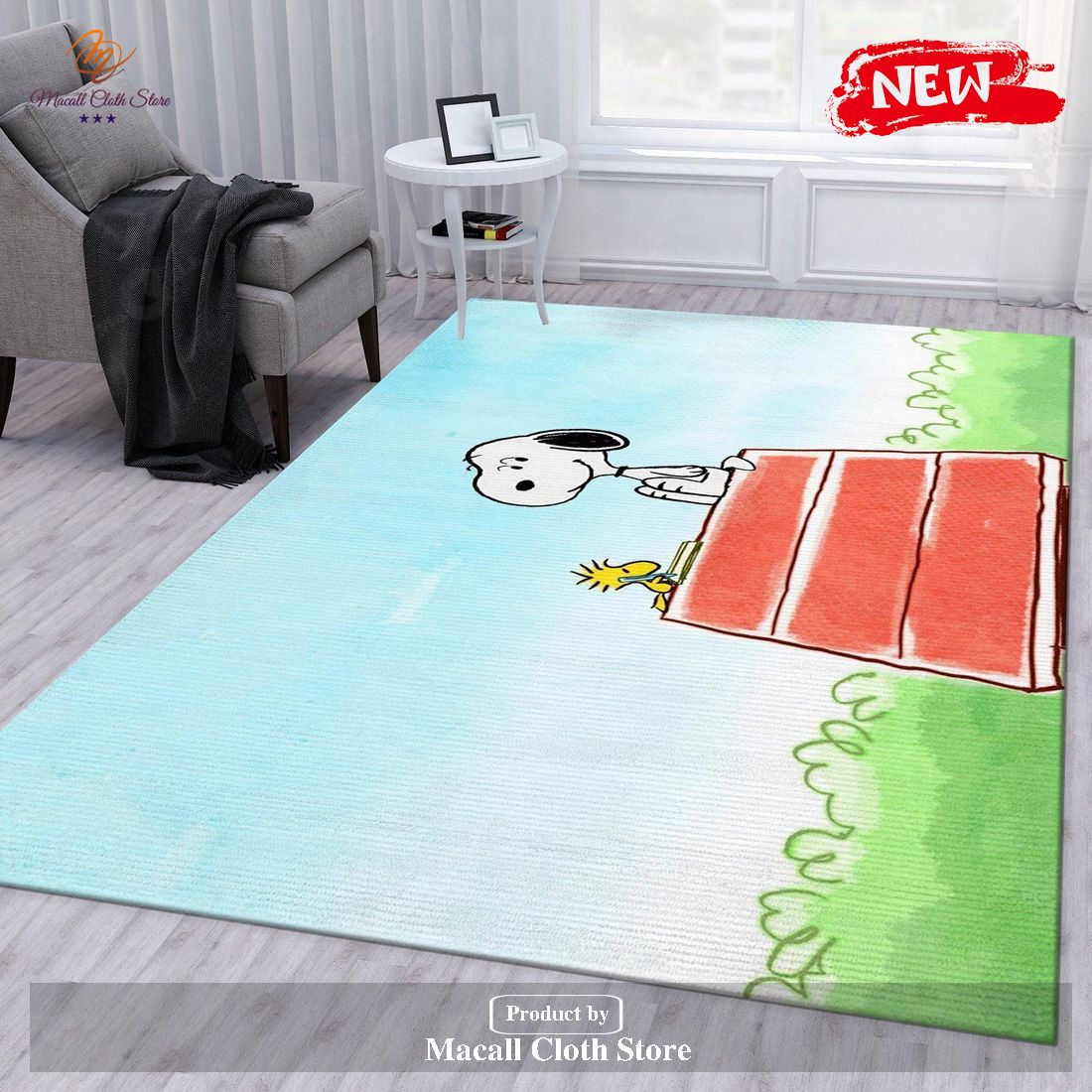 Snoopy Ver 4 Rug Living Room Rug Home Decor Floor Decor – Indoor Outdoor Rugs