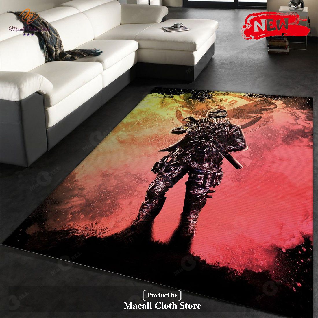Soul Of The Dark Zone Area Rug Bedroom – Indoor Outdoor Rugs