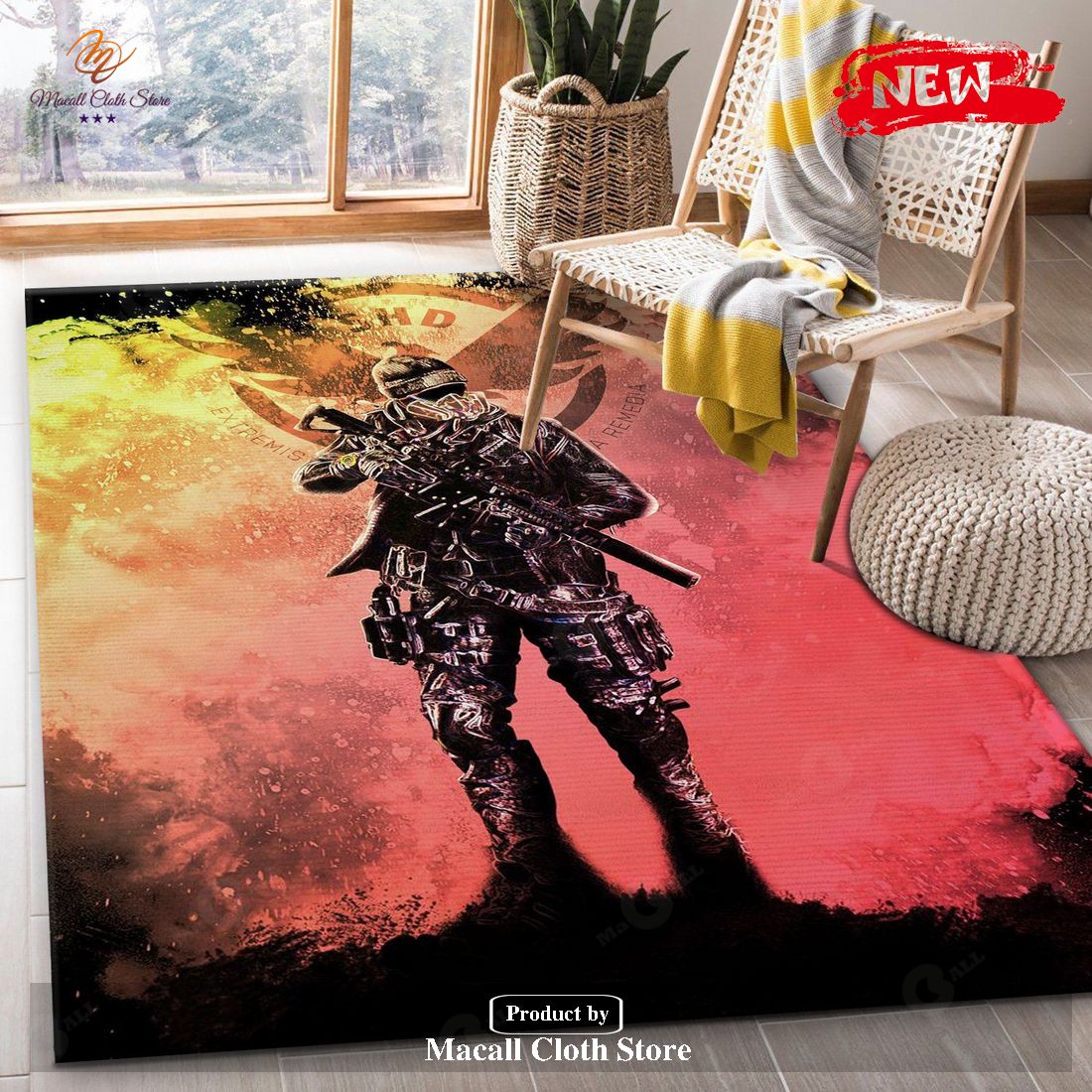 Soul Of The Dark Zone Area Rug Bedroom – Indoor Outdoor Rugs