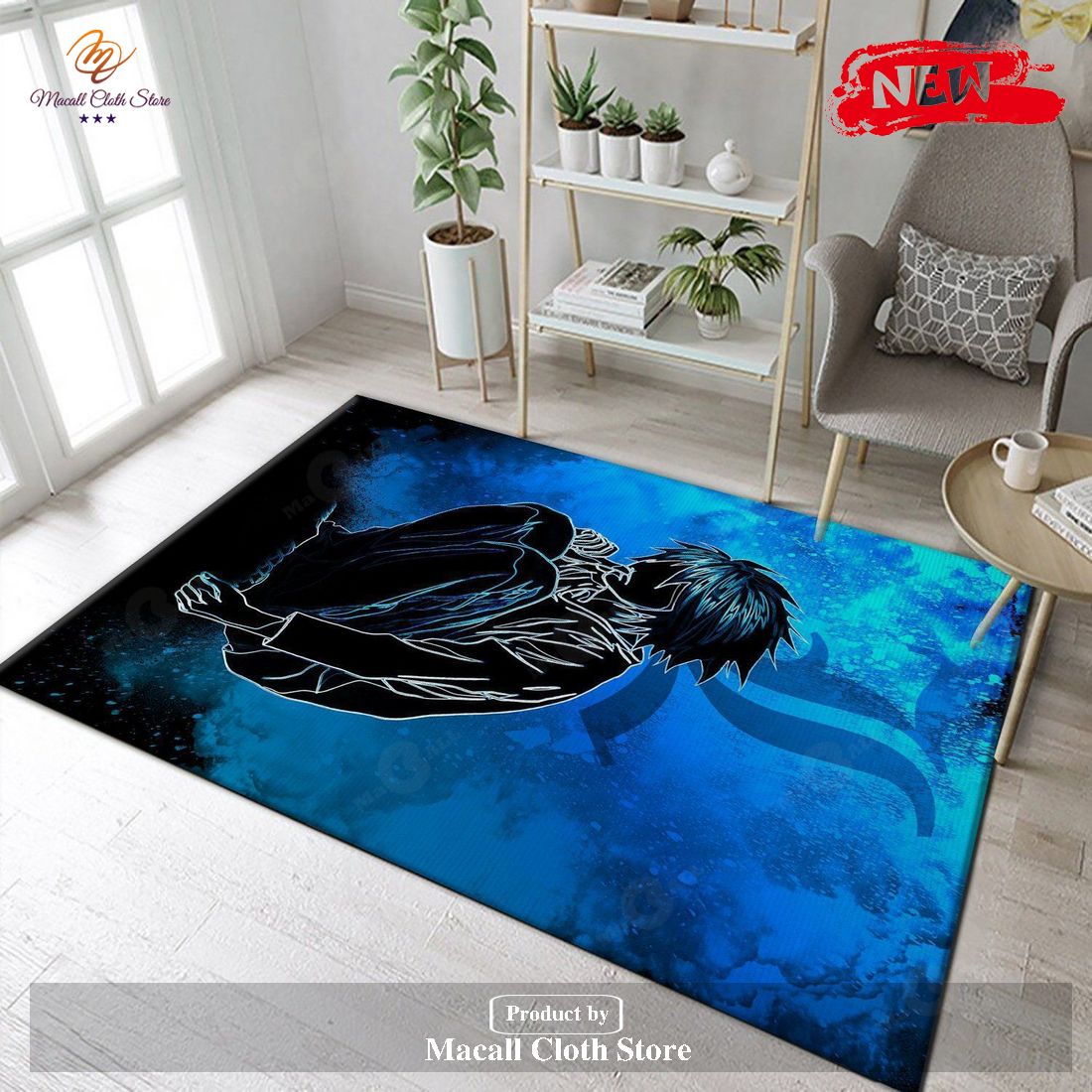 Soul Of The Intelligence Manga Hero Area Rug Living room and bedroom Rug – Indoor Outdoor Rugs