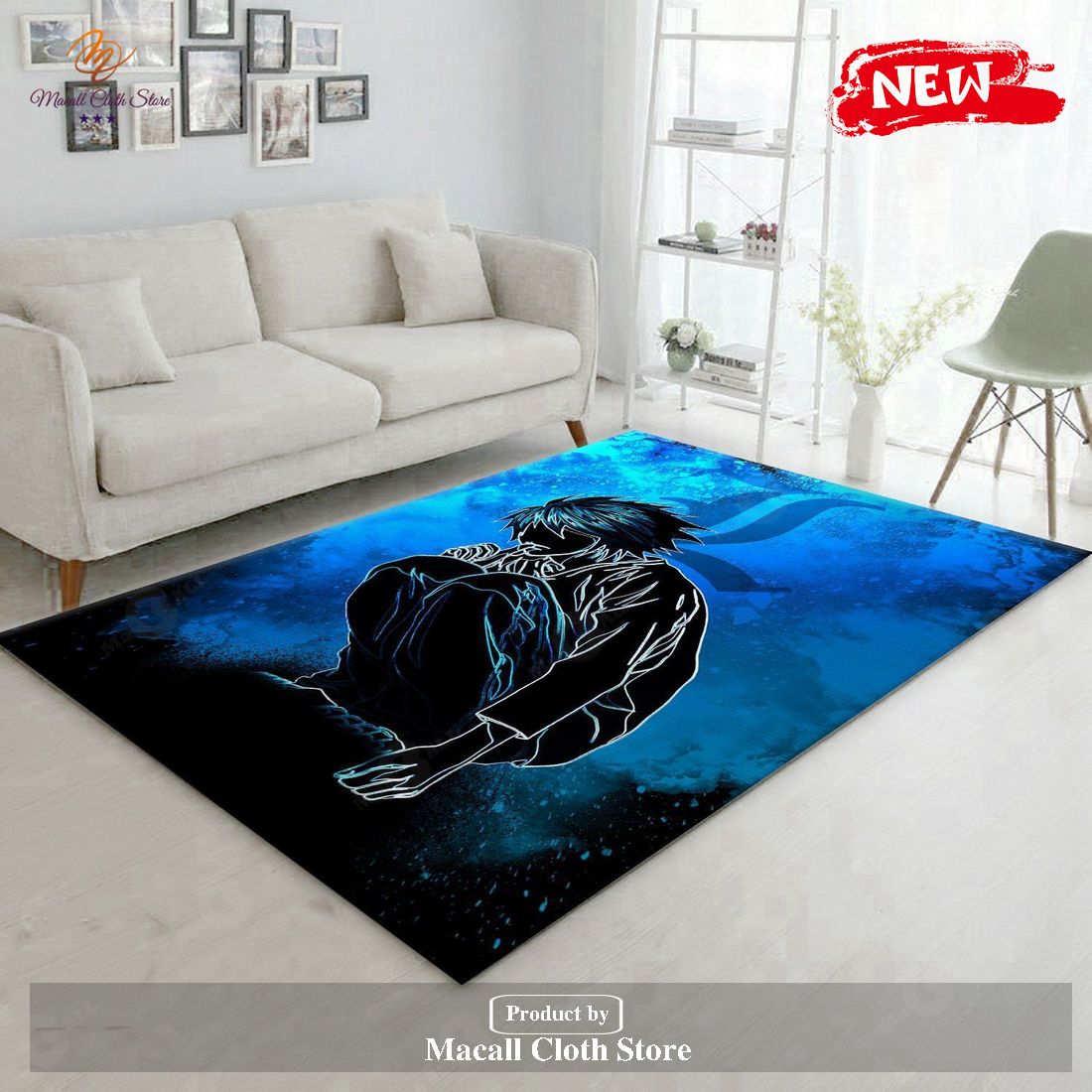 Soul Of The Intelligence Manga Hero Area Rug Living room and bedroom Rug – Indoor Outdoor Rugs