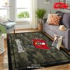 Tampa Bay Lightning NHL Team Logo Skull Flower Style Nice Gift Home Decor Rectangle Area Rug – Indoor Outdoor Rugs