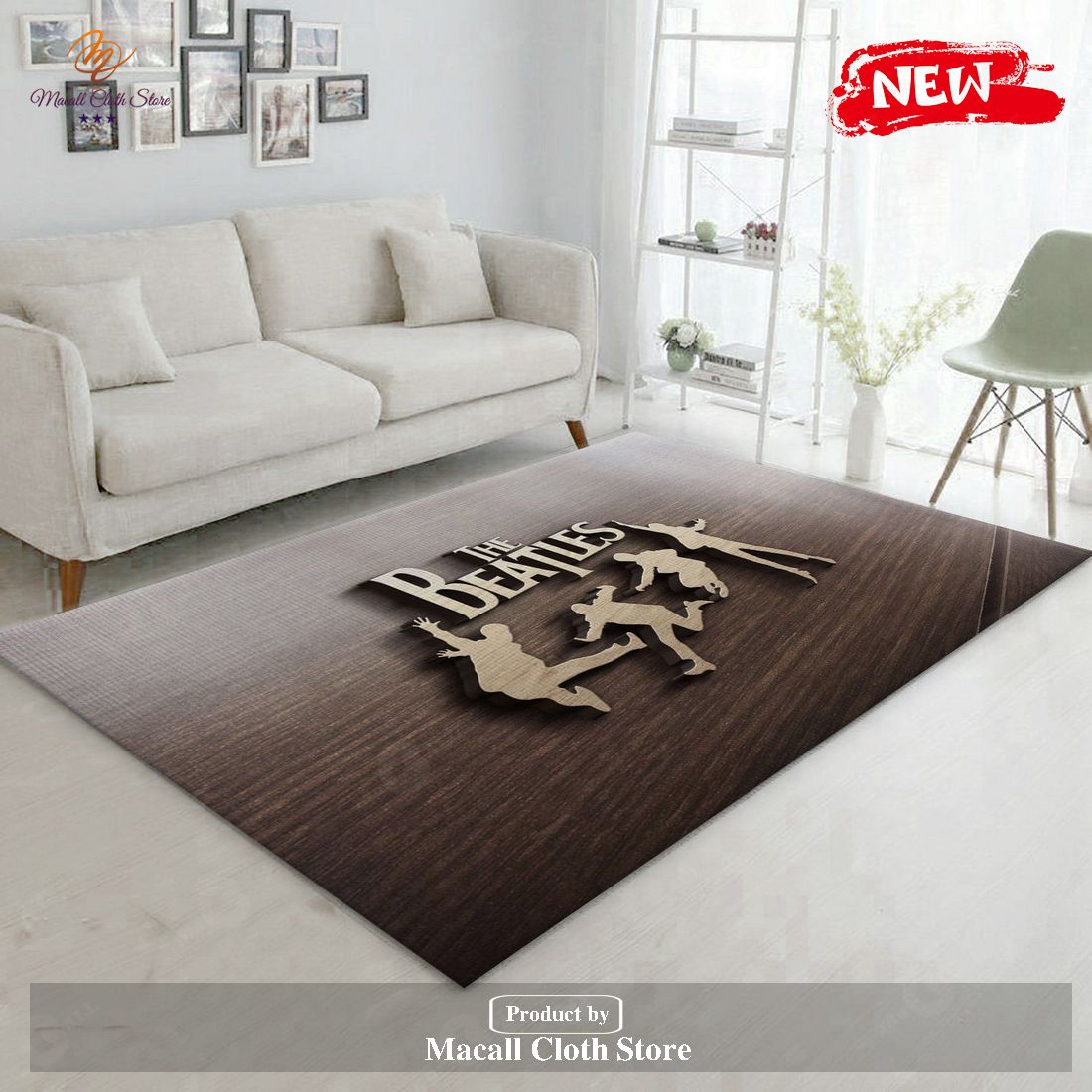 The Beatles Logo Band Jump Area Rug For Christmas Bedroom Rug Home US Decor – Indoor Outdoor Rugs