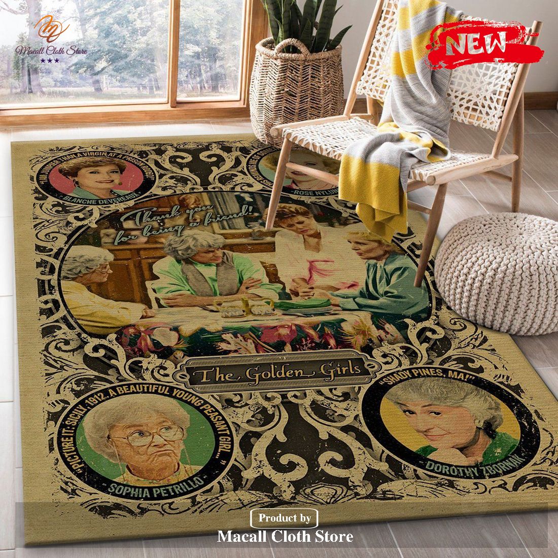The Golden Girls Area Rug Floor Decor - Indoor Outdoor Rugs The Golden Girls Area Rug Floor Decor - Indoor Outdoor Rugs