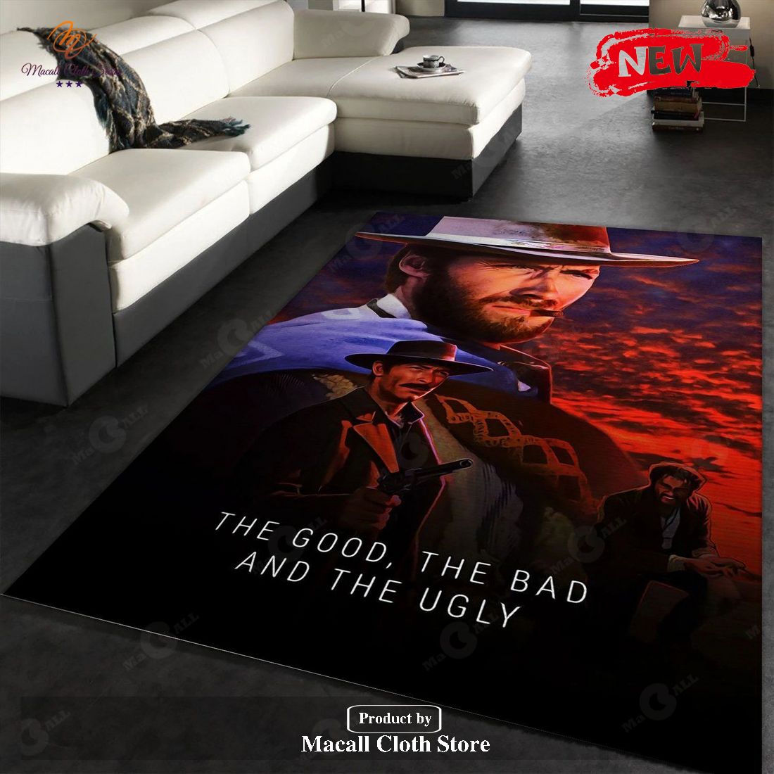 The Good Bad Ugly Movie Rug Art Painting Movie Rugs Home US Decor - Indoor Outdoor Rugs The Good Bad Ugly Movie Rug Art Painting Movie Rugs Home US Decor - Indoor Outdoor Rugs