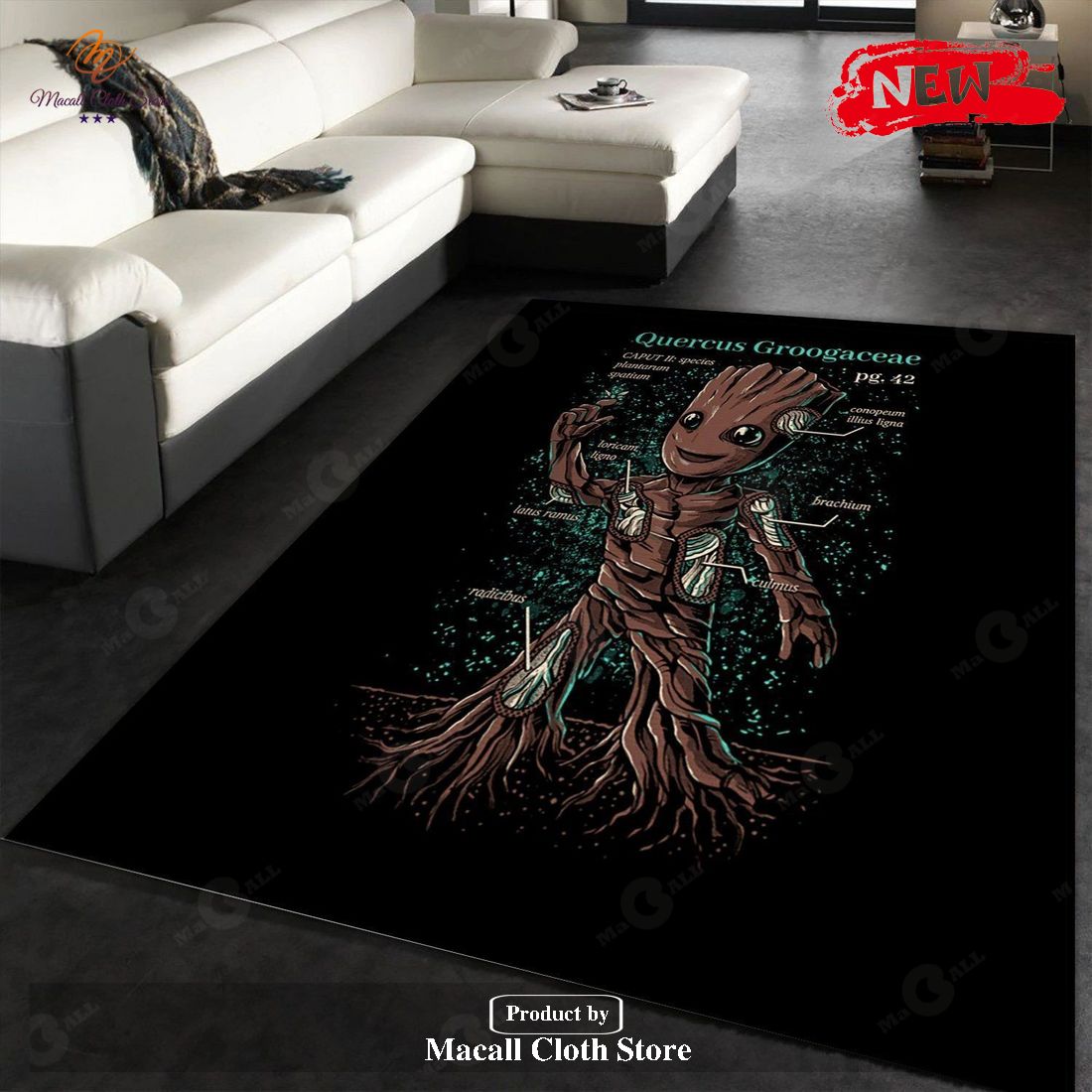 The Science Of Groot Movie Area Rug Kitchen Rug – Indoor Outdoor Rugs