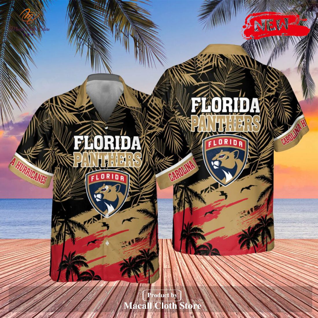 NHL Florida Panthers Champs Palm Tree Hawaiian Shirt and Short NHL Florida Panthers Champs Palm Tree Hawaiian Shirt and Short
