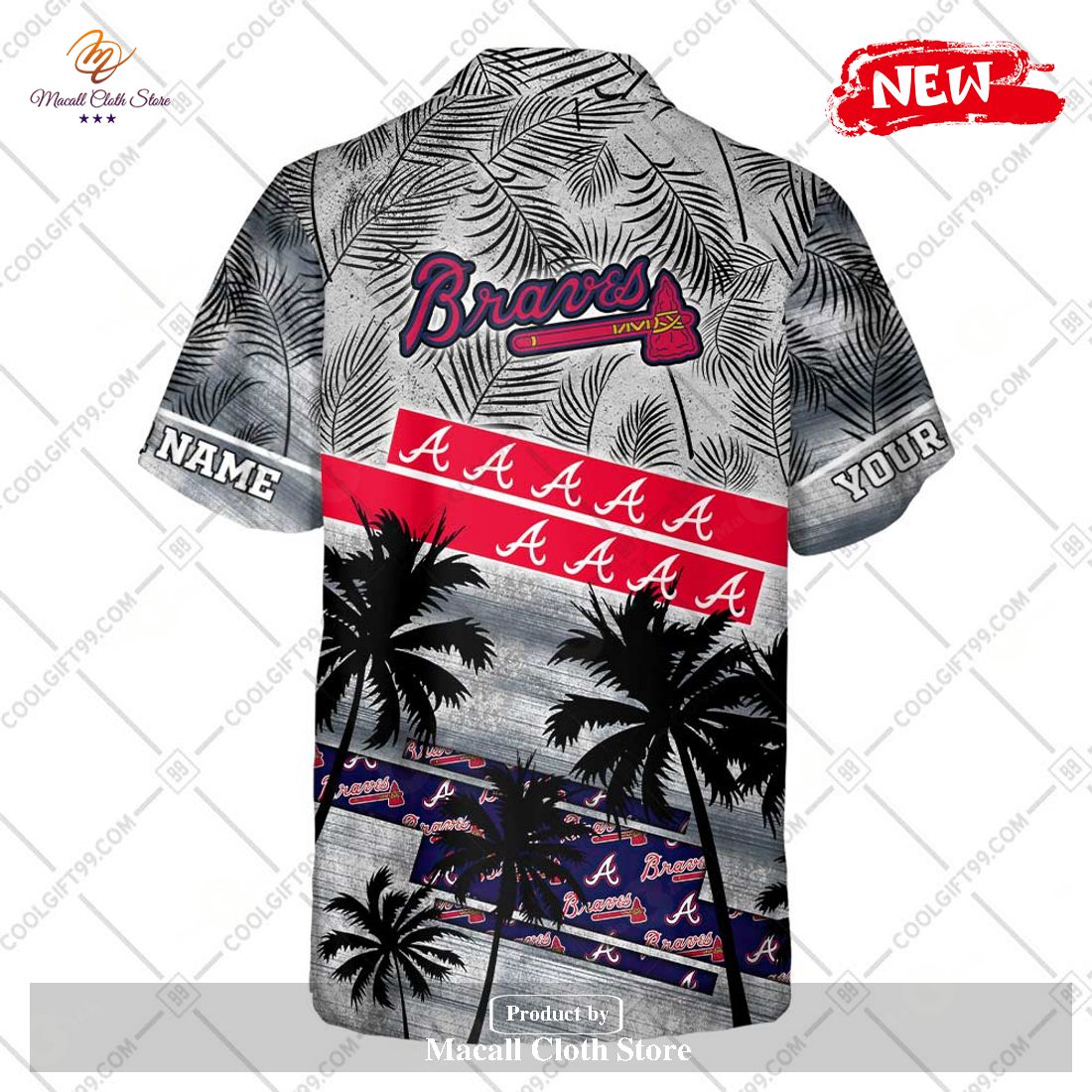 Atlanta Braves Palm Trees Hawaiian Shirt - HipposFashion