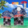 Personalized Name MLB Chicago White Palm Tree Hawaiian Shirt and Short