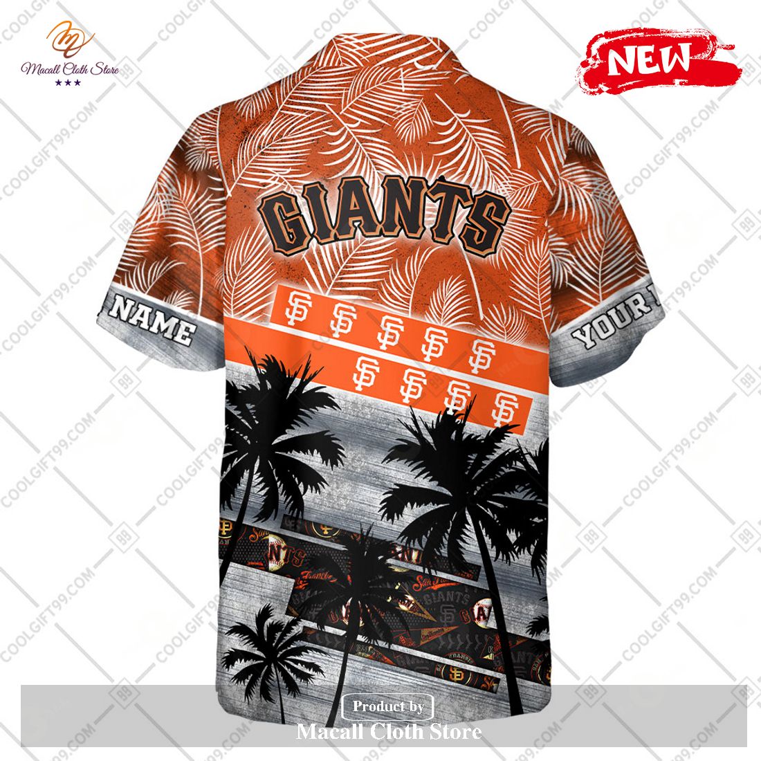 Personalized Name MLB San Francisco Giants Palm Tree Hawaiian Shirt and  Short - Macall Cloth Store - Destination for fashionistas