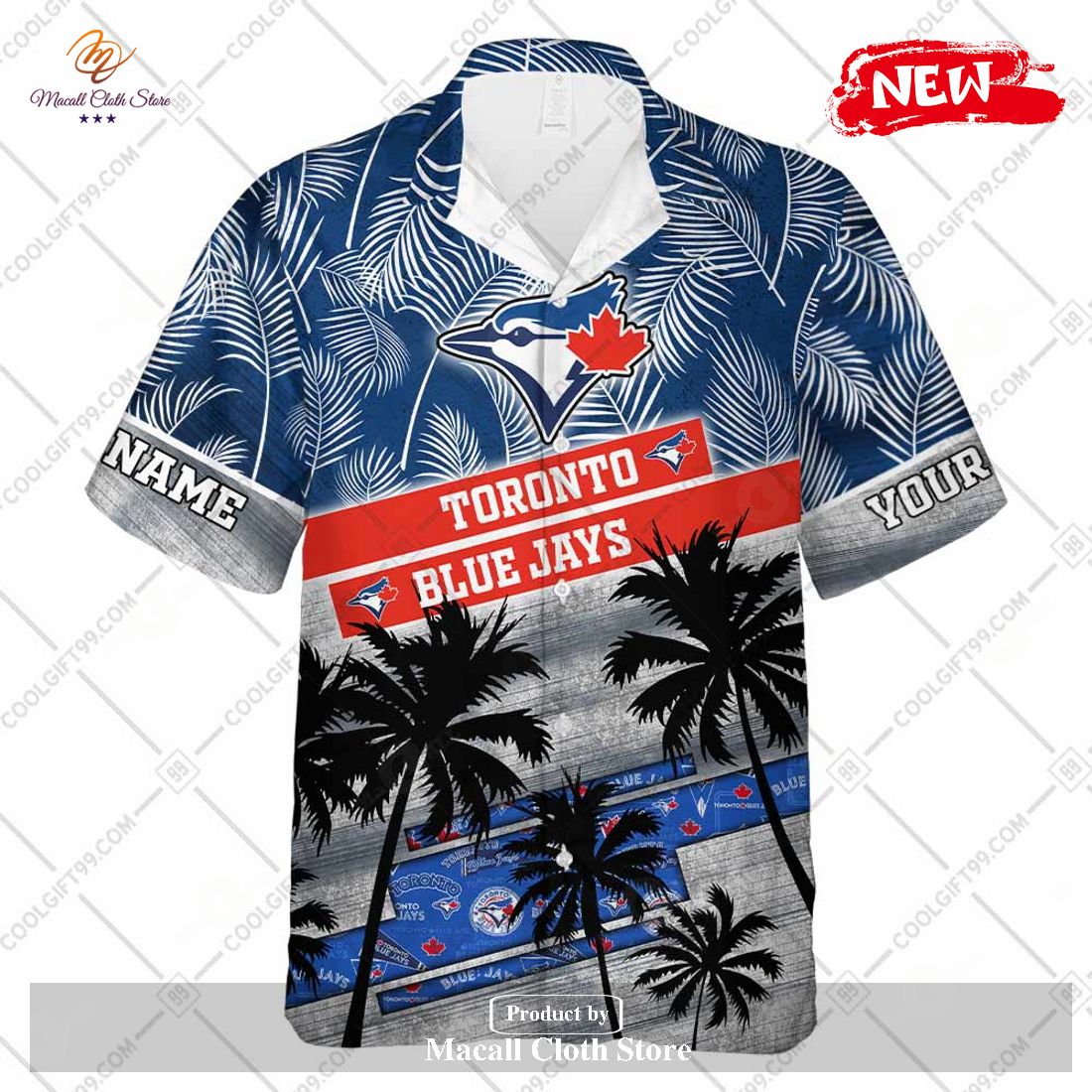 Washington Nationals MLB Personalized Palm Tree Hawaiian Shirt