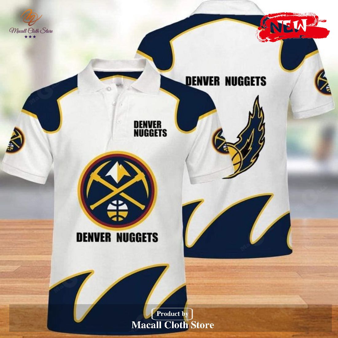Denver Nuggets NBA Premium Polo Shirt Denver Nuggets NBA Premium Polo Shirt