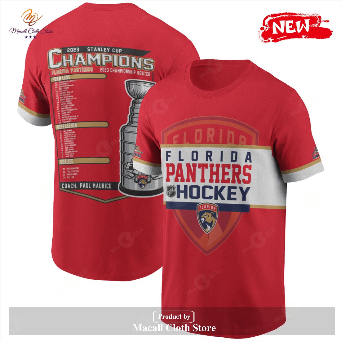 NHL Florida Panthers Hockey Stanley Cup Champs Red T-Shirt NHL Florida Panthers Hockey Stanley Cup Champs Red T-Shirt