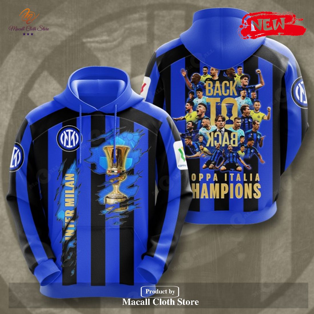 Inter Milan Apparels 2023 Coppa Italia Champions Blue Hoodie Sweatshirt 3D Inter Milan Apparels 2023 Coppa Italia Champions Blue Hoodie Sweatshirt 3D